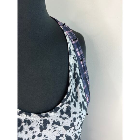 3.1 Phillip Lim Mixed Print Purple Black White Silk Draped Sleeveless Top 6 - Picture 3 of 8